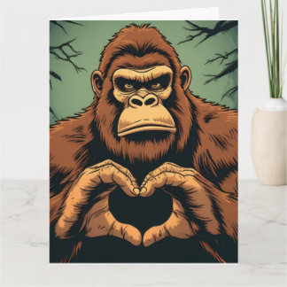 BIGFOOT Birthday Love BIG GREETING CARD Kort