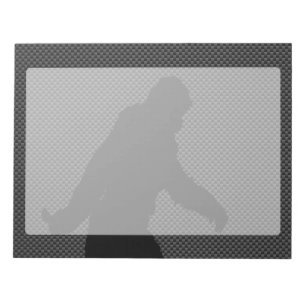 Bigfoot Black Silhouette Carbon Fiber Stil Anteckningsblock