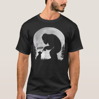 Bigfoot Boop Hund Retro Rolig Sasquatch Meme Hund T Shirt