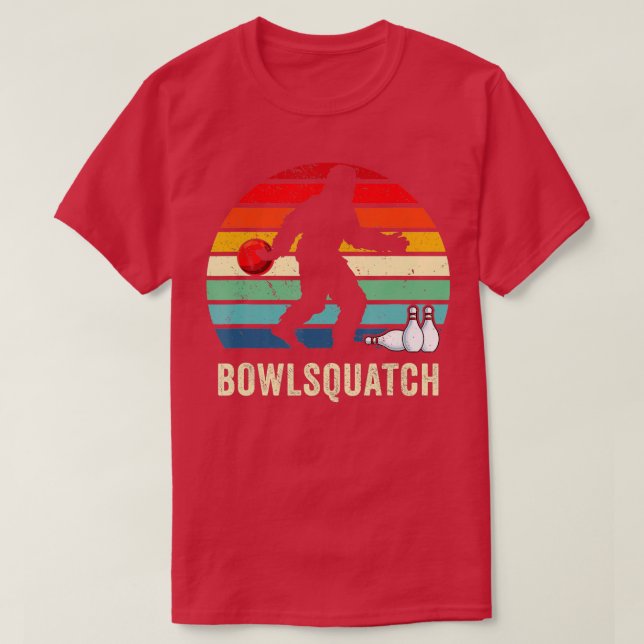 Bigfoot Bowling Gift Sasquatch-gåvor Bowlareare Bo T Shirt (Design framsida)