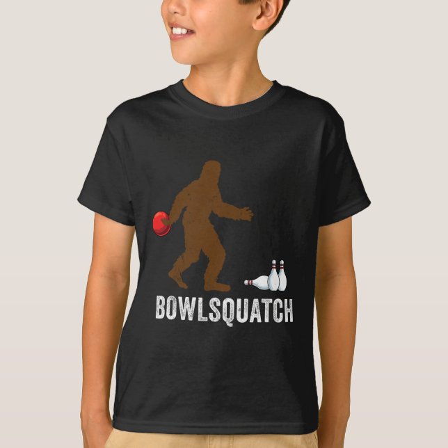 Bigfoot Bowling Gift Sasquatch Gifts Bowler Byll P T Shirt (Framsida)