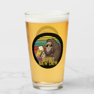 Bigfoot Brew Crew Beer Glass Glaskopp