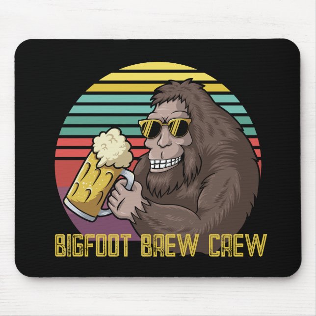 Bigfoot Brew Crew Mouse Pad Musmatta (Framsidan)