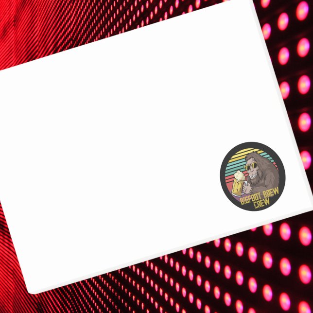 Bigfoot Brew Crew Post-it Notes Block (Skapare uppladdad)