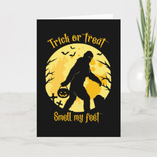 Bigfoot Bus eller godis Smell My Feet Halloween Kort