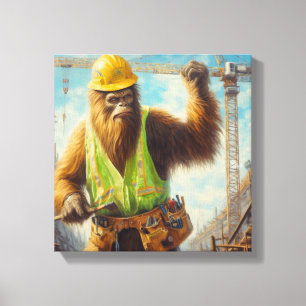 Bigfoot byggarbetaren canvastryck