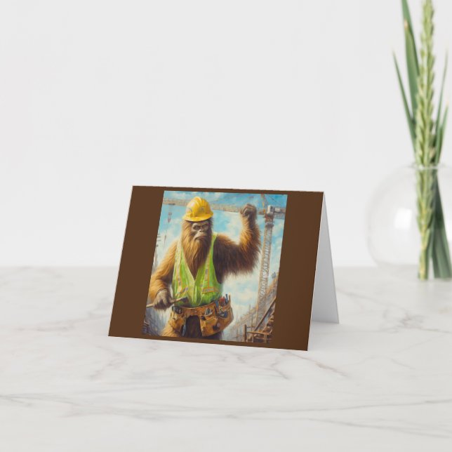 Bigfoot byggarbetaren kort (Framsida)