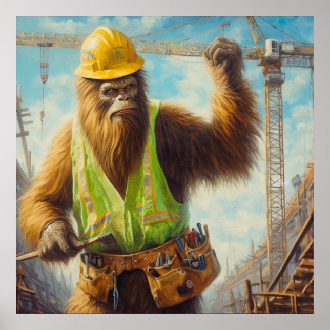 Bigfoot byggarbetaren poster (Framsidan)