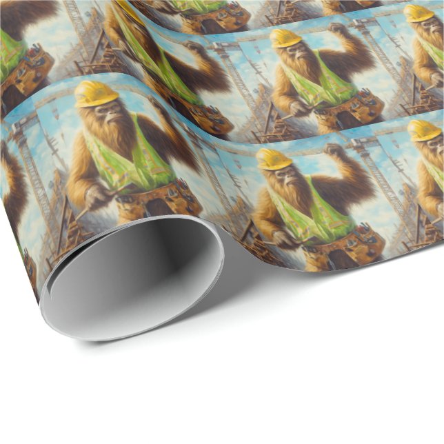 Bigfoot byggarbetaren presentpapper (Rullad Hörn)