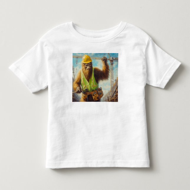 Bigfoot byggarbetaren t shirt (Framsida)