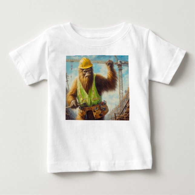 Bigfoot byggarbetaren t shirt (Framsida)
