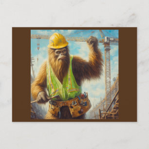 Bigfoot byggarbetaren vykort