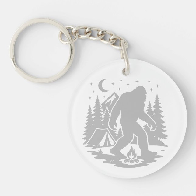 Bigfoot Camping Acrylic Keychain (Framsidan)