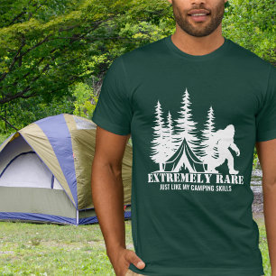 BigFoot Camping Skog Mycket Sällsynt Rolig Anpassa T Shirt
