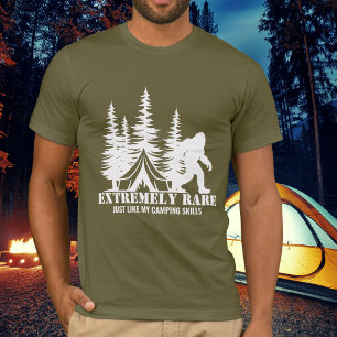 BigFoot Camping Skog Mycket Sällsynt Rolig Anpassa T Shirt
