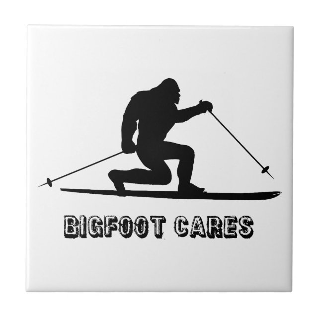 Bigfoot Cares Telemark Skiing Kakelplatta (Framsidan)