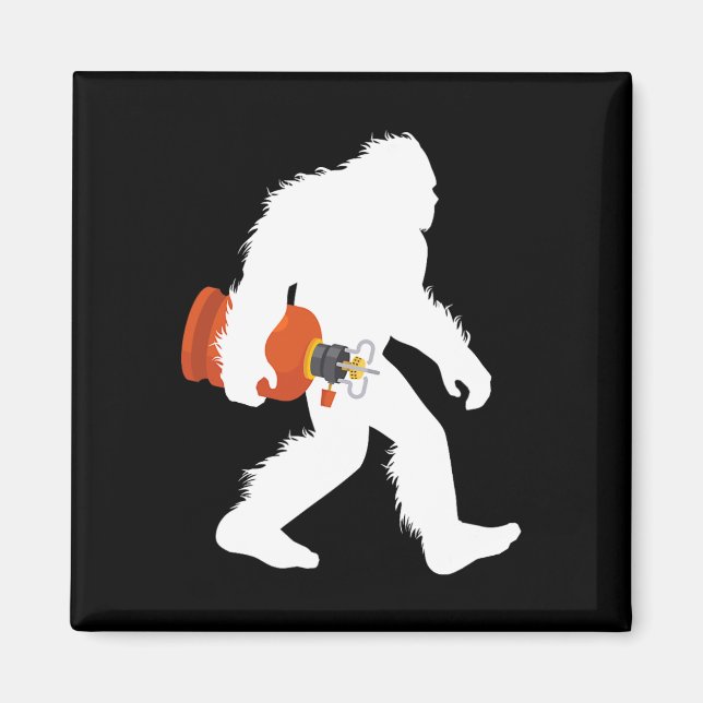 Bigfoot-Carriage Propan Tank Sasquatch Bbq Gas Bu Magnet (Framsidan)