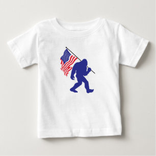 Bigfoot Carrier en amerikansk Flagga T Shirt