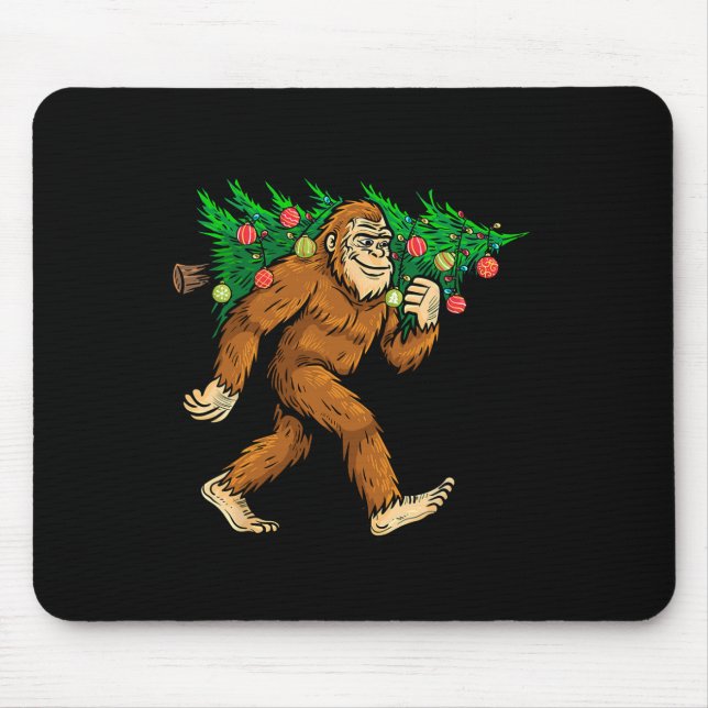 Bigfoot Carrier Julgran Sasquatch Believer Musmatta (Framsidan)