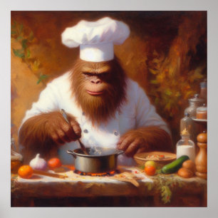 Bigfoot Chef Poster