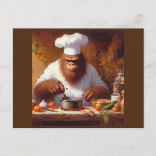 Bigfoot Chef Vykort (Framsida)