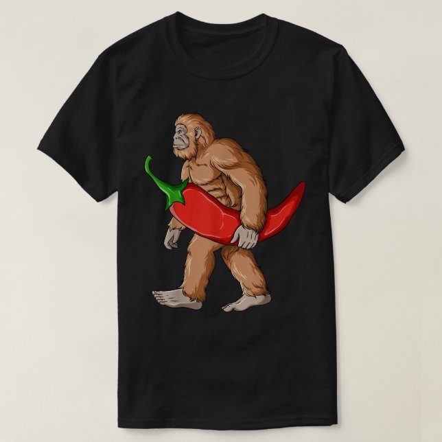 Bigfoot Chili Pepper Sasquatch Mexican Jalapeno T Shirt (Design framsida)
