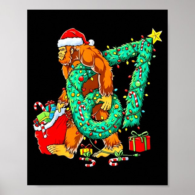 Bigfoot Christmas 67 Funny Meme Six Seven Xmas Boy Poster (Framsidan)