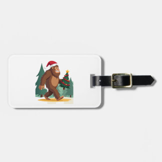Bigfoot Christmas Tree Santa Hat (2) Bagagebricka