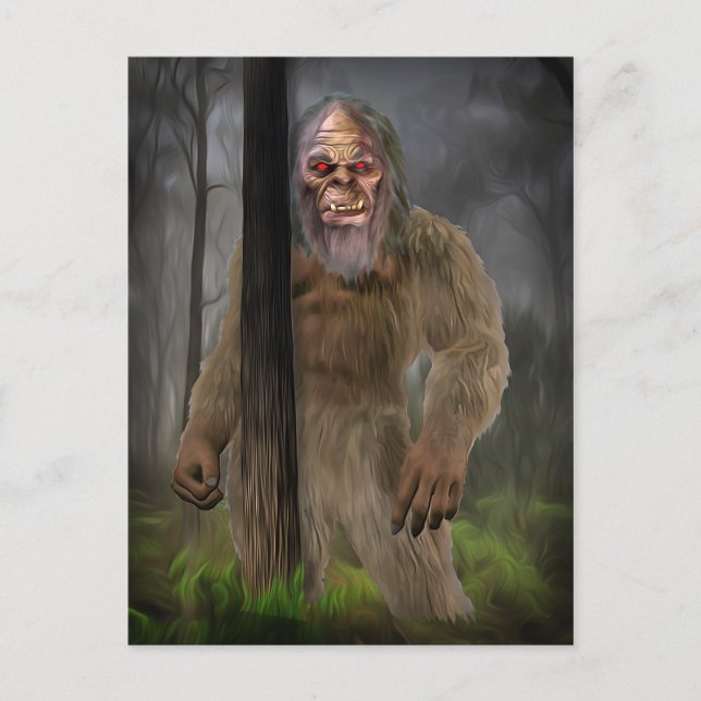 Bigfoot (Creeptid) Vykort (Framsida)