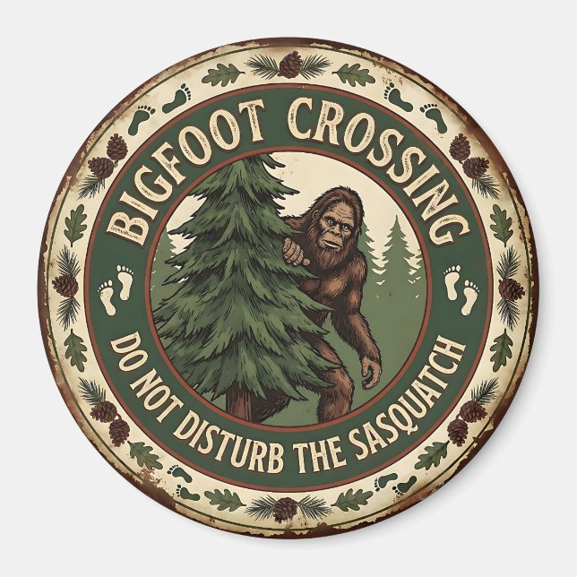 Bigfoot Crossing Magnet (Framsidan)