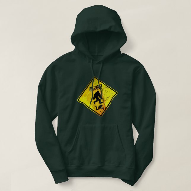 Bigfoot Crossing Sign Hoodie (Design framsida)