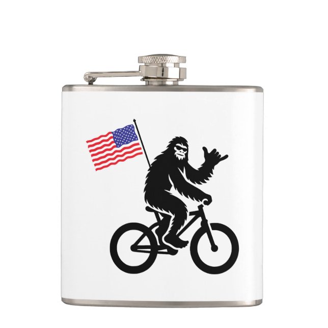Bigfoot Cycling American Flagga Fickplunta (Framsidan)