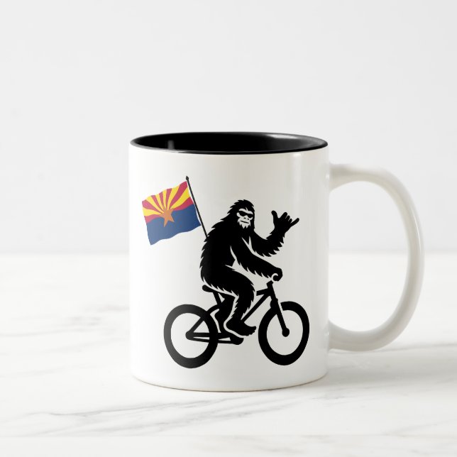 Bigfoot Cycling Arizona Flagga Två-Tonad Mugg (Höger)