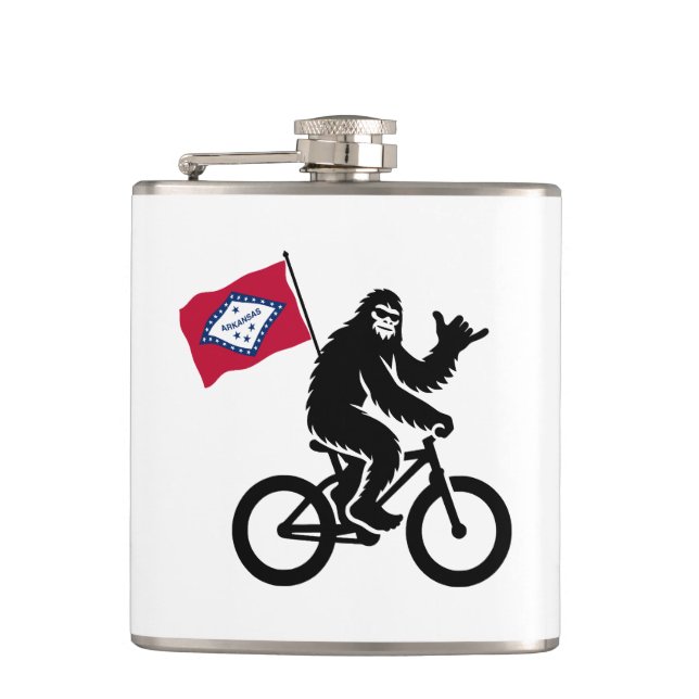Bigfoot Cycling Arkansas Flagga Fickplunta (Framsidan)