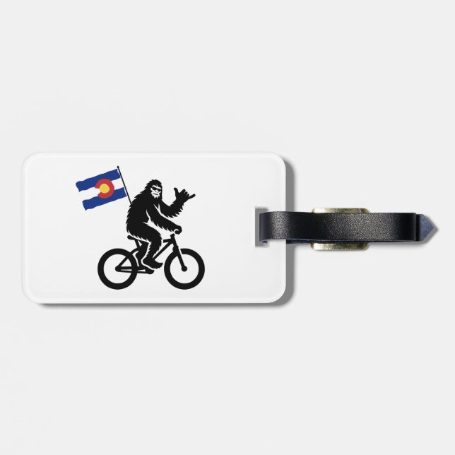 Bigfoot Cycling Colorado Flagga Bagagebricka (Baksida Vågrät)