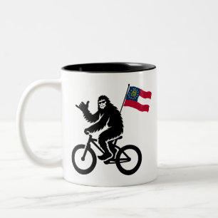 Bigfoot Cycling Georgia Flagga Två-Tonad Mugg