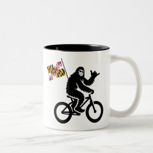 Bigfoot Cycling Maryland Flagga Två-Tonad Mugg