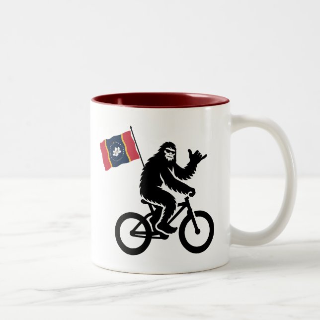 Bigfoot Cycling Mississippi Flag Två-Tonad Mugg (Höger)