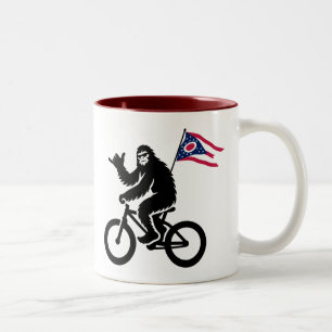 Bigfoot Cycling Ohio Flagga Två-Tonad Mugg