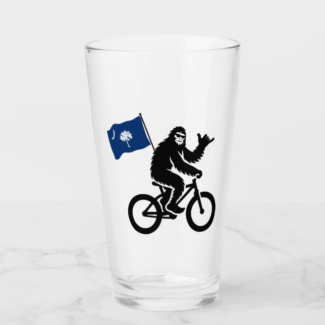 Bigfoot Cycling South Carolina Flagga Glaskopp (Framsida)
