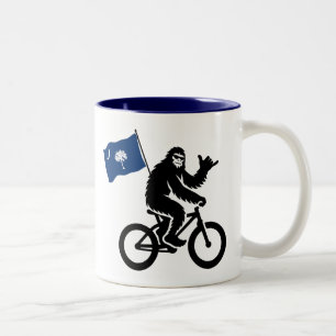 Bigfoot Cycling South Carolina Flagga Två-Tonad Mugg