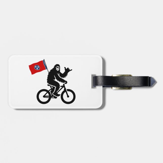 Bigfoot Cycling Tennessee Flagga Bagagebricka (Baksida Vågrät)