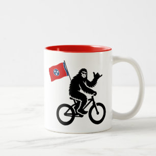 Bigfoot Cycling Tennessee Flagga Två-Tonad Mugg