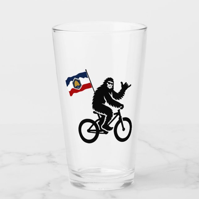 Bigfoot Cycling Utah Flagga Glaskopp (Framsida)