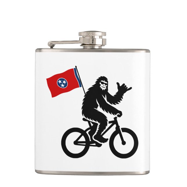 Bigfoot Cyklar Tennessee Flagga Fickplunta (Framsidan)