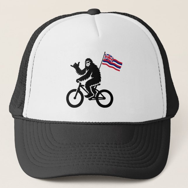 Bigfoot Cykling Hawaii Flagga Keps (Framsida)
