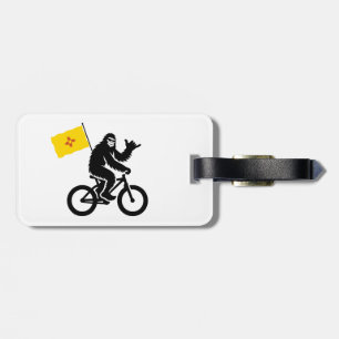 Bigfoot Cykling New Mexico Flagga Bagagebricka