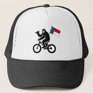 Bigfoot Cykling North Carolina Flagga Keps