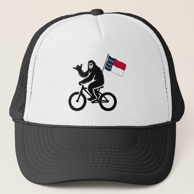 Bigfoot Cykling North Carolina Flagga Keps (Framsida)