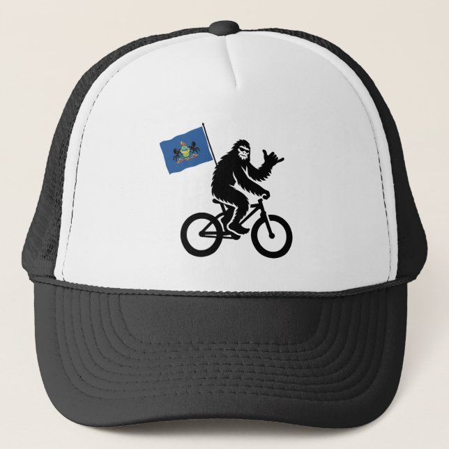 Bigfoot Cykling Pennsylvania Flagga Keps (Framsida)
